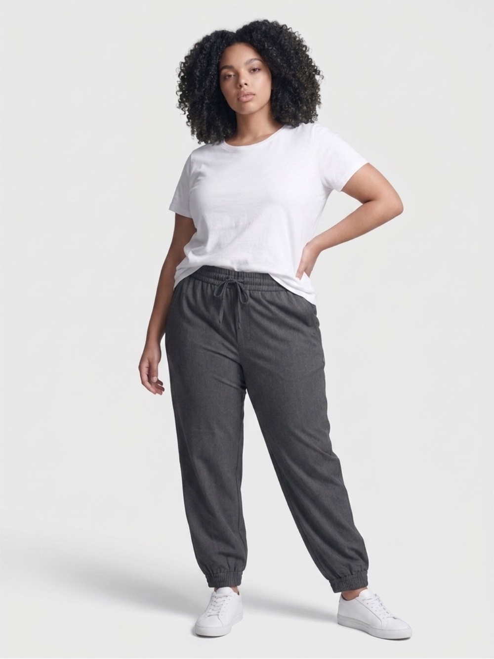 Zara NWT Charcoal Gray Jogger Pants | XL | Soft Stretch Pull-On Trousers